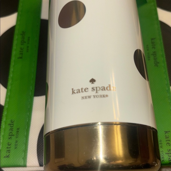 Kate Spade Gold and White Water Bottle - Picture 2 of 4